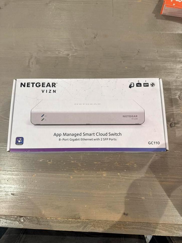 Netgear GC110 App Managed Smart Cloud Switch - 8-poorts, Computers en Software, Netwerk switches, Nieuw, Ophalen of Verzenden