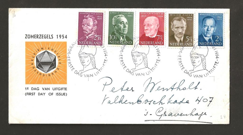 Nederland fdc E16: Zomerzegels, Postzegels en Munten, Brieven en Enveloppen | Nederland, Ophalen of Verzenden, Envelop