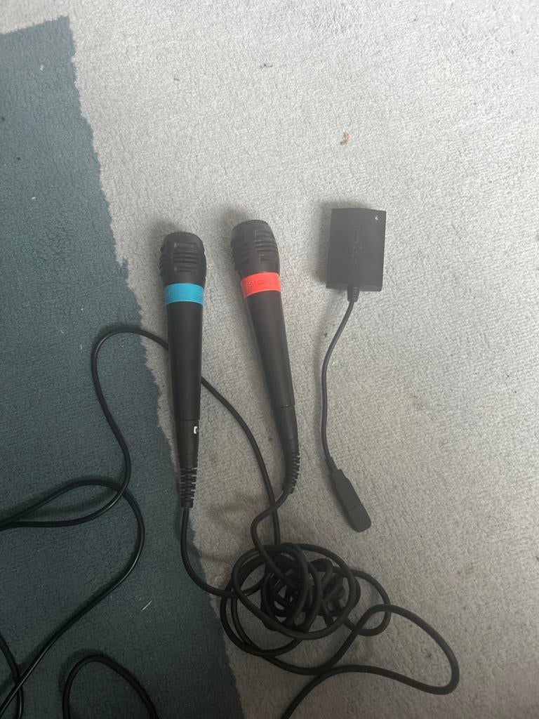 Singstar Microfoons (PS2/PS3) - Compleet, Spelcomputers en Games, Ophalen of Verzenden, Gebruikt, Microfoon, PlayStation 3
