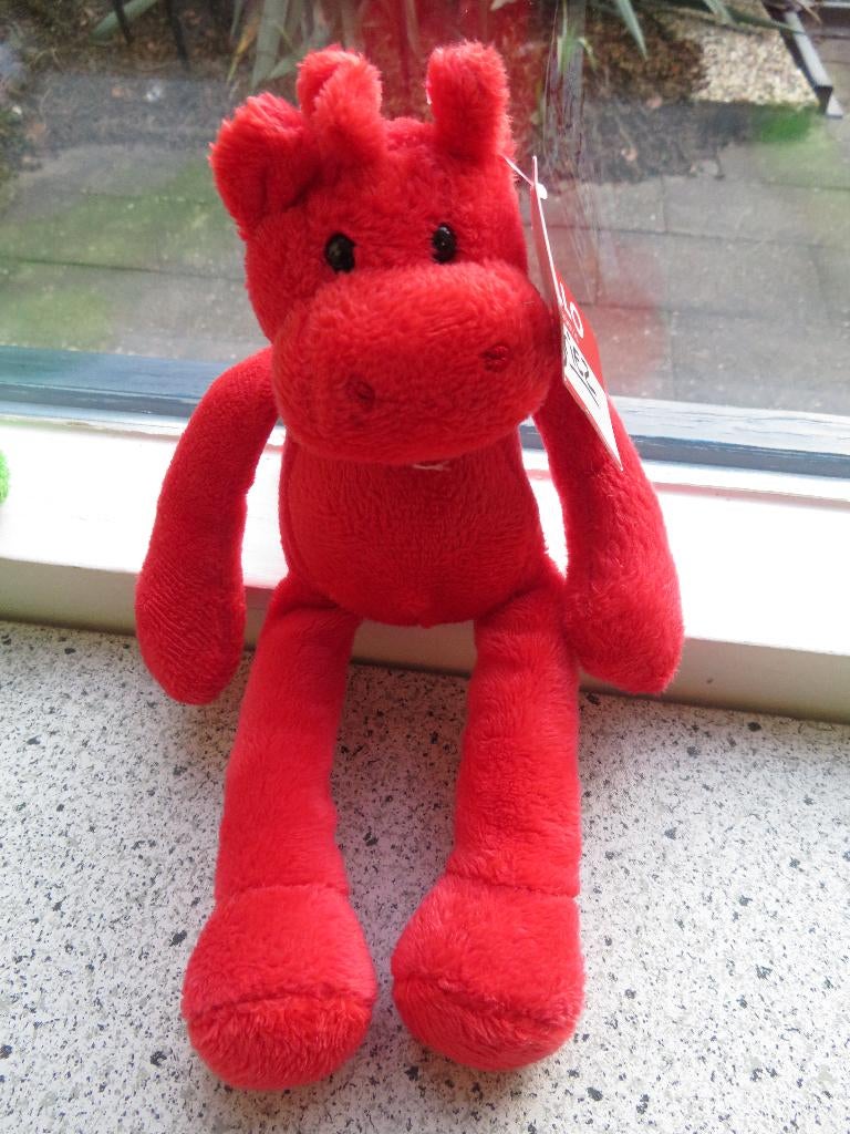 x Rood paardje paard van Hema Briez Beestenbende actie, Kinderen en Baby's, Speelgoed | Knuffels en Pluche, Nieuw, Paard, Ophalen of Verzenden