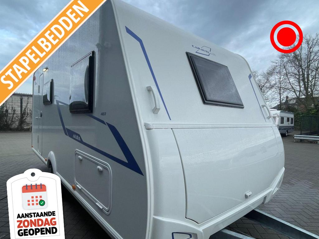 Caravelair Alba 487 Model 2026!, Caravans en Kamperen, Dwarsbed, Bedrijf, Treinzit, Caravelair