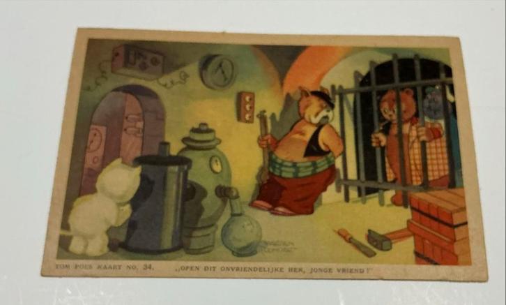 Oude Tom Poes Kaart - Serie 6, Nr. 34 - Het Verdwijneiland, Verzamelen, Ansichtkaarten | Themakaarten, Ongelopen, 1940 tot 1960