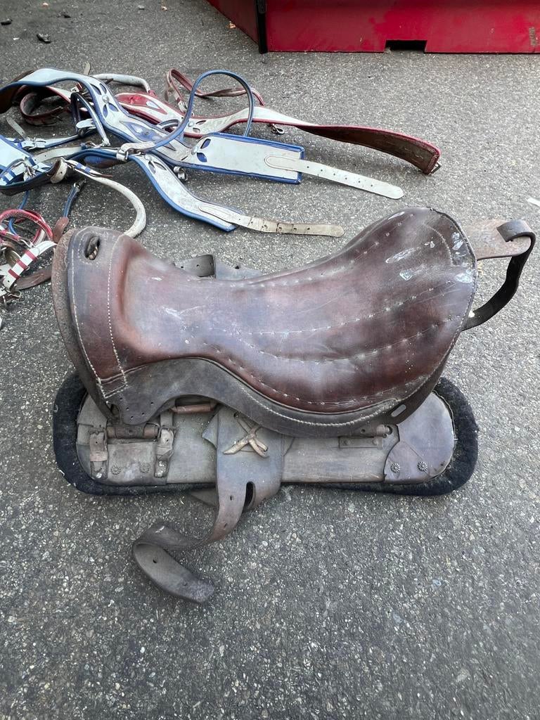 Vintage circus acrobatiek pony zadel tuigjes kermis, Ophalen of Verzenden