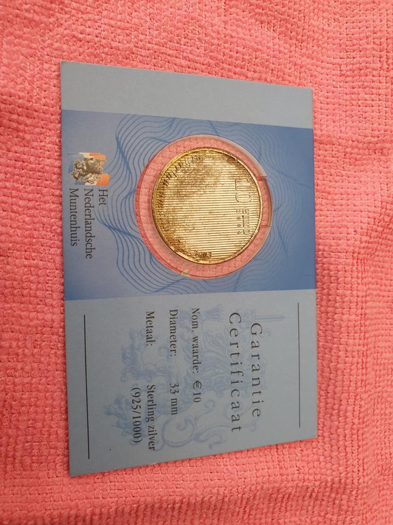 10 euro Amalia in Coincard, zilver (5), Ophalen of Verzenden, Zilver