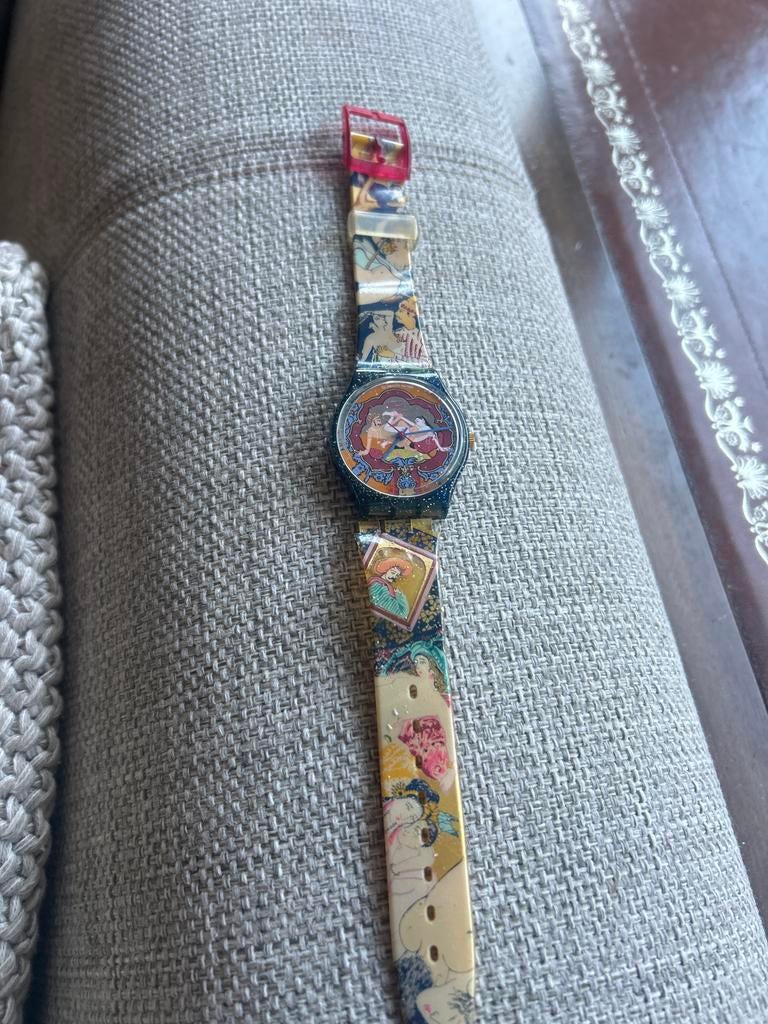Swatch horloge voor de verzamelaar - uniek design, Kunststof, Gebruikt, Polshorloge, Swatch