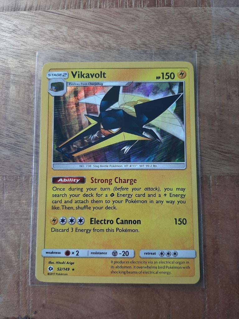 Vikavolt #52, Holo Rare, Pokemon Sun & Moon, Ophalen of Verzenden, Nieuw, Losse kaart