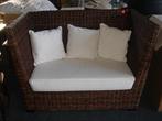 TUINBANK bank (gevlochten takken) met kussens -50 % korting, Tuin en Terras, Tuinmeubel-accessoires, Ophalen, Wilms, Zo goed als nieuw