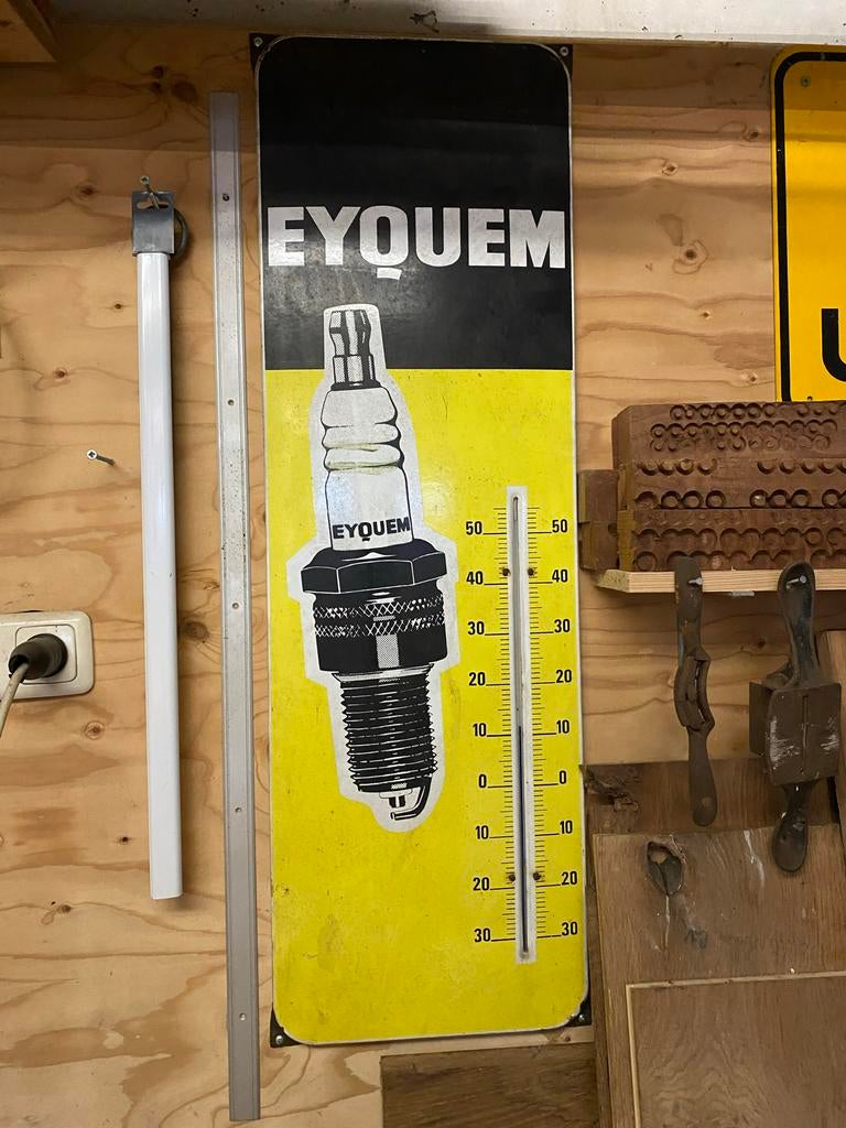 Vintage Eyquem reclame thermometer (bougies), Ophalen of Verzenden