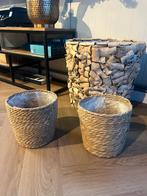 grote plantenpot riet / waterhyacint e.a. plantenpotten, Overige materialen, Rond, Ophalen of Verzenden, Zo goed als nieuw