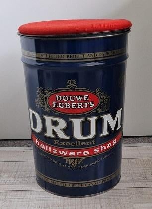 Drum halfzware shag zit ton, opbergton, Verzamelen, Merken en Reclamevoorwerpen, Ophalen, Gebruikt, Overige typen