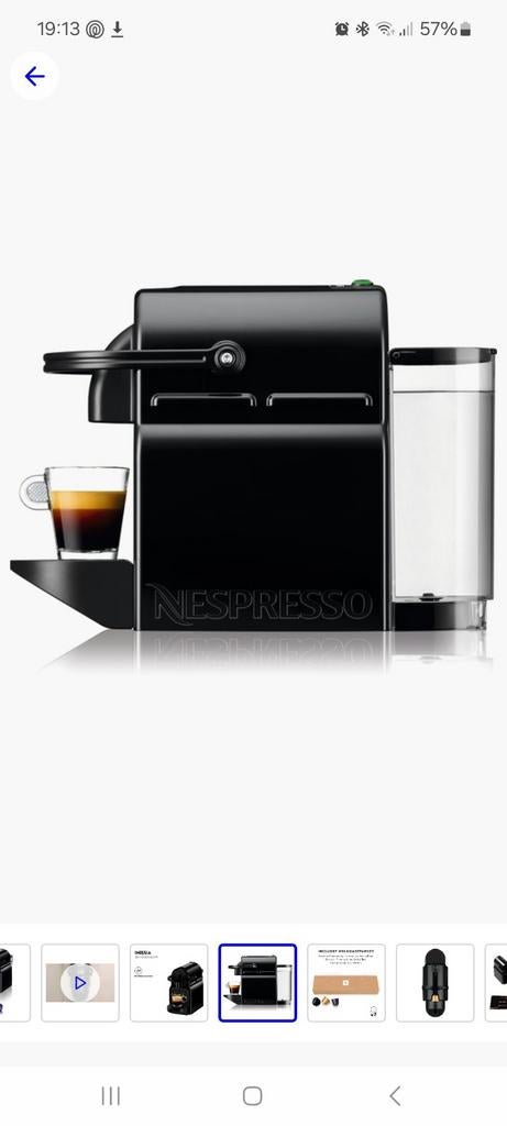 Nespresso Magimix Inissia Koffiemachine Zwart, Witgoed en Apparatuur, Koffiezetapparaten, Ophalen of Verzenden, Zo goed als nieuw