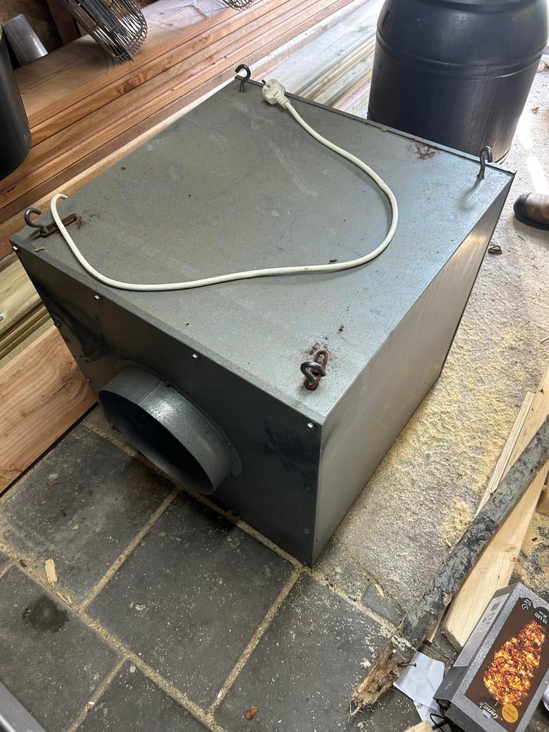 Metalen Afzuigkist 3250m3 - 250mm Aansluiting, Doe-het-zelf en Verbouw, Ventilatie en Afzuiging, Gebruikt, Afzuiger, Ophalen