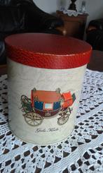 mooi beschilderd ronde galakoets blikken voorraad koffiedoos, Ophalen of Verzenden, Zo goed als nieuw, Overige materialen, Pot, Bus of Blik