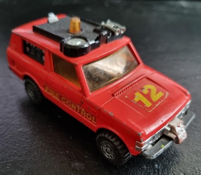 Matchbox Speedkings K-64 range rover brandweer rood, Ophalen of Verzenden, Gebruikt, Auto