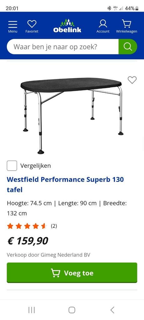 Stevige campingtafel, Ophalen of Verzenden