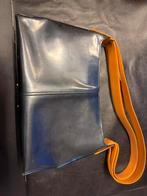 Tod's Schoudertas Zwart Leer met Bruine Band, Ophalen, Kringloop, Schoudertasje, Zwart