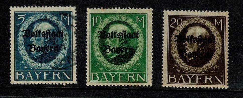 Bayern met opdruk "Volksstaat" ongebruikt plakker getand, Verzenden, Overige periodes