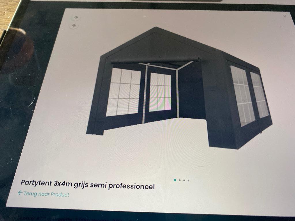 Partytent (grijs), Opvouwbaar, Partytent, Minder dan 4 meter, Zo goed als nieuw