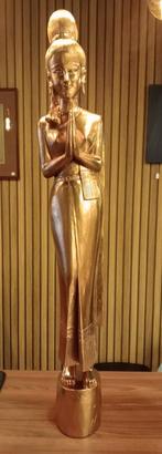 Groot massief houten Thais beeld., Ophalen of Verzenden