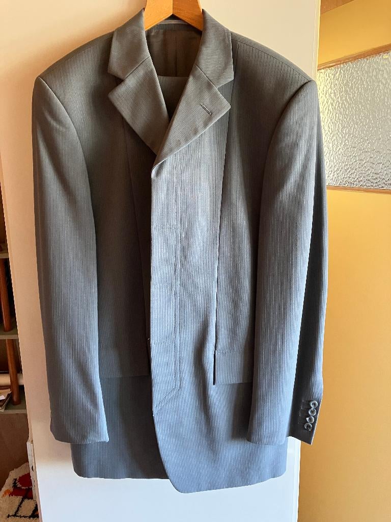 Heren costuum met vest, Ophalen of Verzenden, Zo goed als nieuw, Grijs