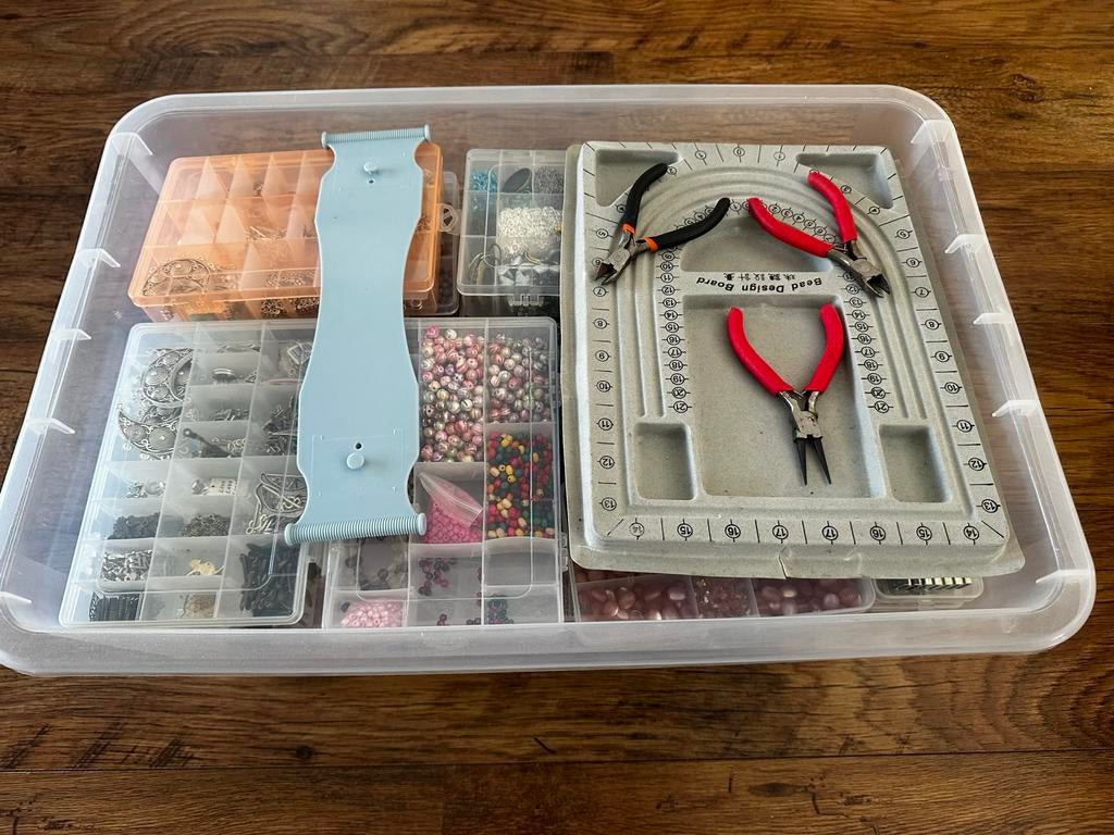 Grote box vol voor het maken van sieraden, Ophalen, Gebruikt, Overige typen
