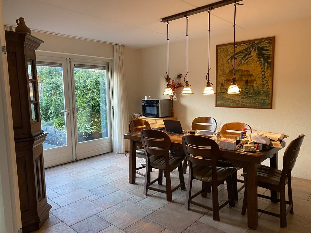 Donker eiken tafel gratis af te halen, Ophalen, Gebruikt, Eikenhout, 200 cm of meer