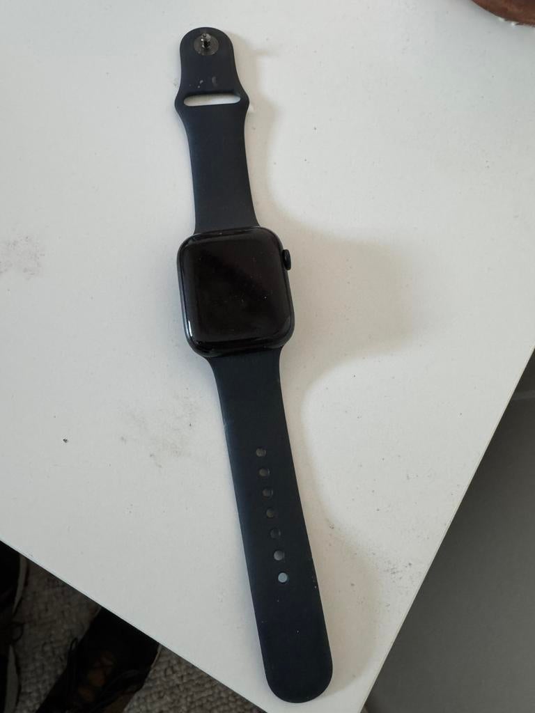 Apple watch 9 met 45 mm scherm, Ophalen of Verzenden, Zo goed als nieuw, Zwart, IOS