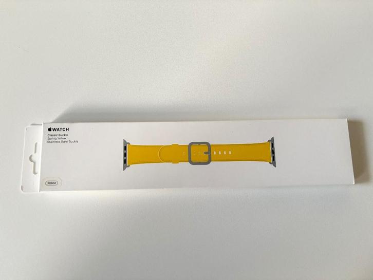 Apple Watch Classic Buckle Spring Yellow 42/44/45/46/49 mm, Telecommunicatie, Wearable-accessoires, Nieuw, Bandje, Ophalen of Verzenden
