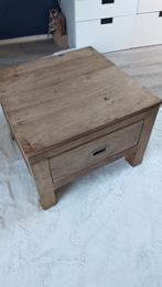 Henders & Hazel bijzettafel teak hout (2 stuks), Ophalen, Minder dan 45 cm, Minder dan 55 cm, Gebruikt