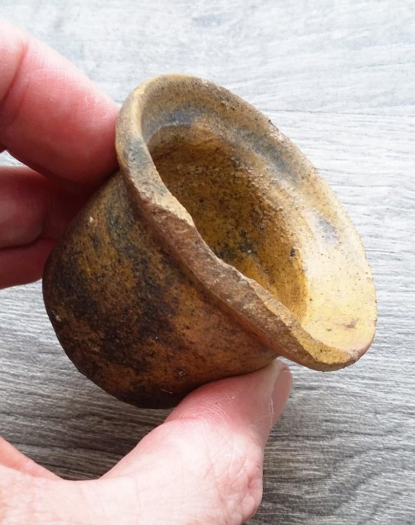 17 de eeuw Vogel Drinkbakje Voerbakje Voederbak BODEMVONDST, Ophalen of Verzenden