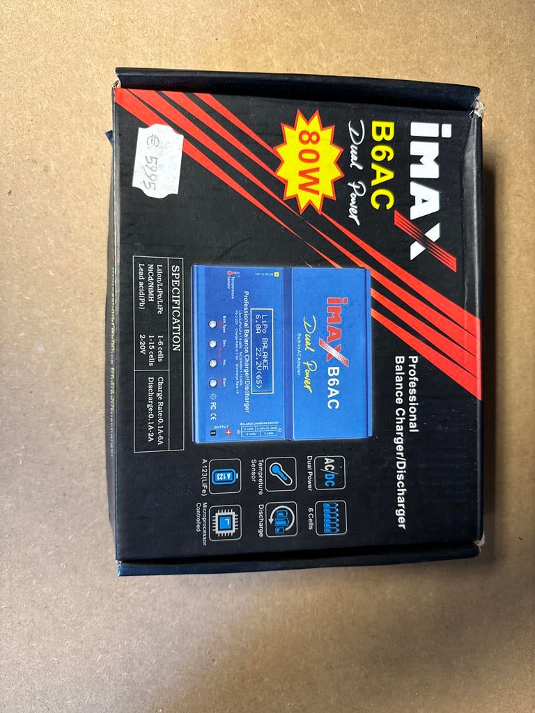 IMAX B6AC Dual Power 80W Balans Lader/Ontlader, Ophalen of Verzenden, Zo goed als nieuw