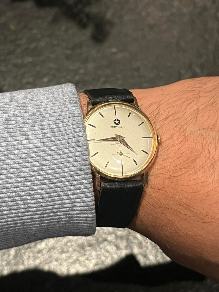 Prachtige vintage Chrysler horloge, Overige merken, Overige materialen, Polshorloge, 1960 of later
