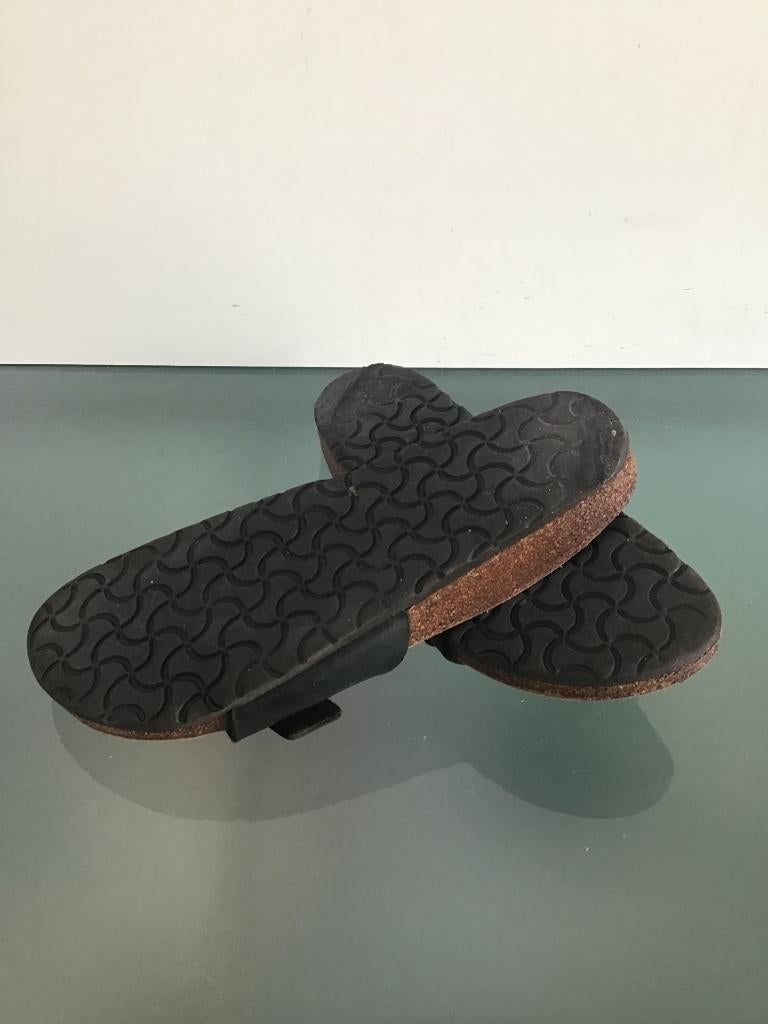 Birkenstock 40 Madrid zwarte slippers | Gratis verzenden, Kleding | Dames, Schoenen, Slippers, Verzenden, Zwart, Zo goed als nieuw