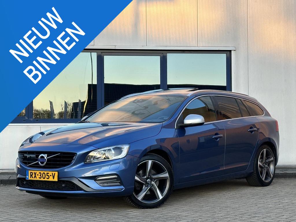 Volvo V60 2.0 T4 R Design l ACC l Leer l Schuifdak l BLIS l, Euro 6, 1969 cc, Blauw, 1600 kg