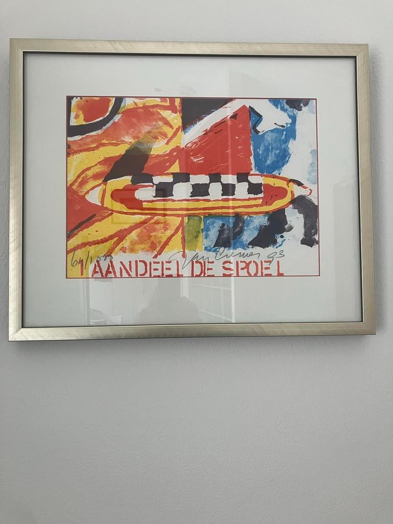 Jan Cremer Litho 'Aandeel De Spoel' 1993, gesigneerd, Ophalen of Verzenden