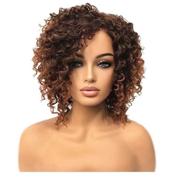 Nonchalante warrige korte bob pruik met krullen kleur 2T30, Sieraden, Tassen en Uiterlijk, Uiterlijk | Haarverzorging, Verzenden