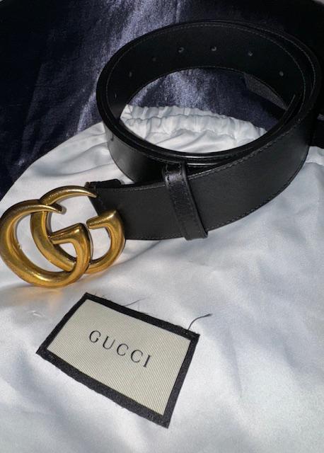 Gucci riem 85 cm, Kleding | Dames, Riemen en Ceinturen, Zo goed als nieuw, 80 tot 90 cm, Zwart, Verzenden