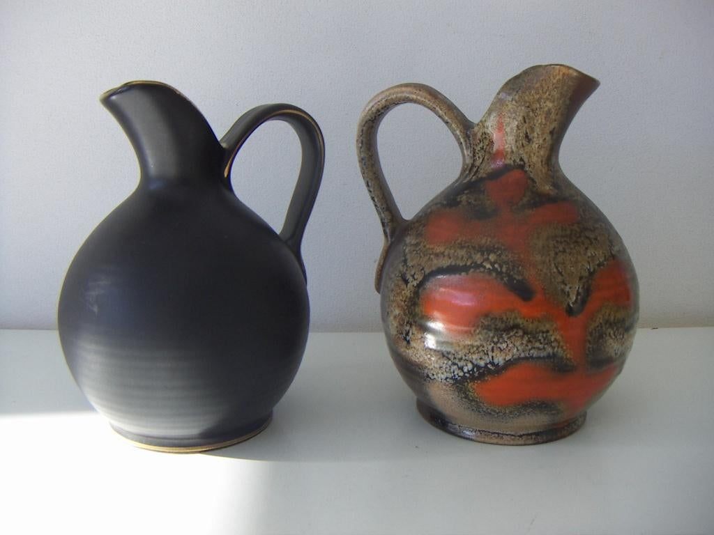 2 x Zuid Holland Gouda plateel keramiek kannen jr.1930-1935., Antiek en Kunst, Antiek | Keramiek en Aardewerk, Ophalen of Verzenden