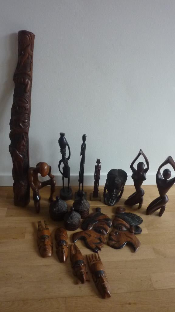 afrikaans houtsnijwerk, beeld, hout, kunst, schip, Antiek en Kunst, Kunst | Beelden en Houtsnijwerken, Houtsnijwerk, Ophalen of Verzenden