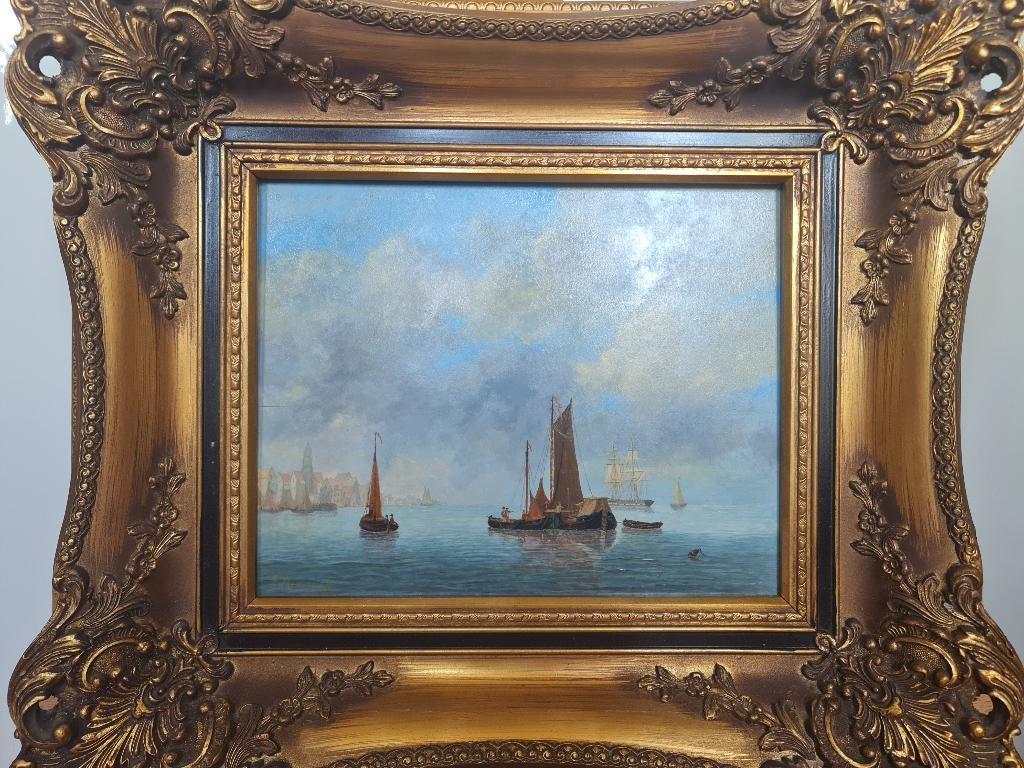 Schilderij oud Maritim, Ophalen of Verzenden