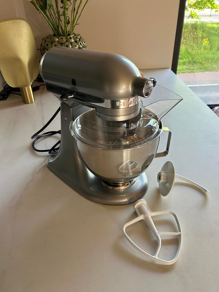 KitchenAid Keukenmachine, Witgoed en Apparatuur, Keukenmixers, 4 liter of meer, 3 snelheden of meer, Ophalen of Verzenden, Zo goed als nieuw