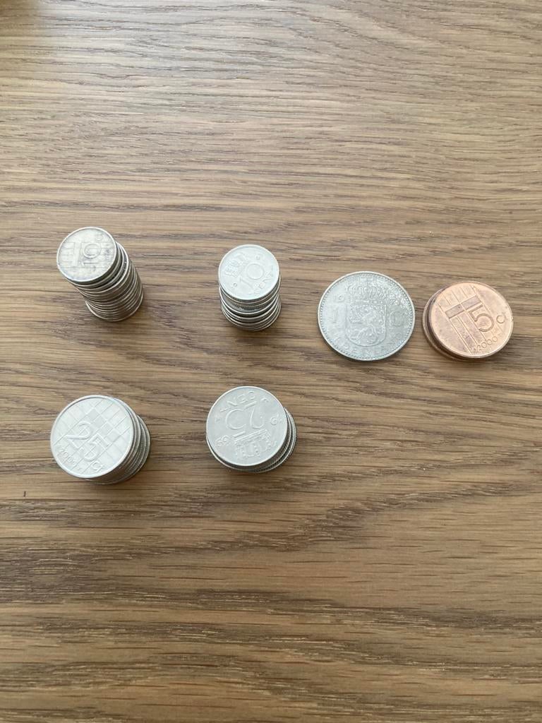 19x0,25. 29x0,10. 3x0,05  en 1 gulden, Ophalen of Verzenden, Nederland, Munten