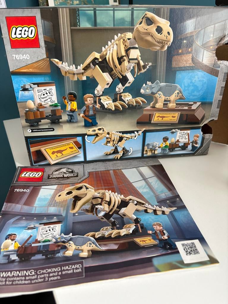 Lego Jurassic World 76940 T. rex Dinosaurus Fossiel, Ophalen of Verzenden, Zo goed als nieuw, Complete set, Lego