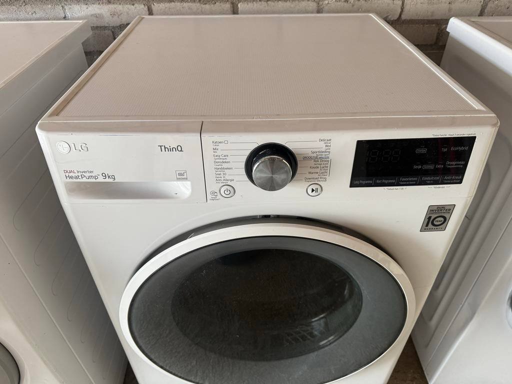 LG Warmtepomp Droger A+++ RC90V9AV2W - 9kg Dual Inverter, 8 tot 10 kg, Ophalen of Verzenden, Zo goed als nieuw, 85 tot 90 cm