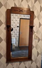 Antieke spiegel met 2 kleine plankjes, Antiek en Kunst, Ophalen, Rechthoekig, Minder dan 50 cm
