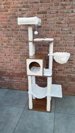 Krabmeubel Krappaal XL 165cm Wit / Donker Hout Nieuw!!, Dieren en Toebehoren, Ophalen of Verzenden, Nieuw, Krabpaal