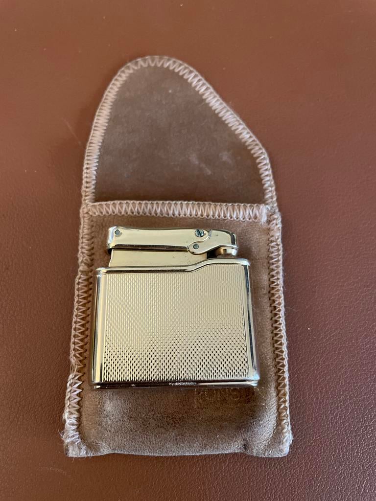 Colibri gas aansteker 19 (Frankrijk) - Vintage goudkleurig, Verzamelen, Ophalen of Verzenden, Gebruikt, Aansteker