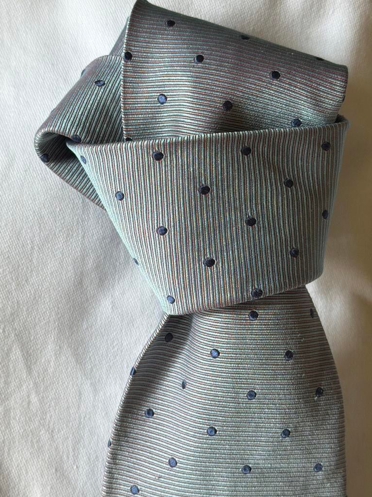 Ermenegildo Zegna Zijden Das Lichtblauw met Polkadots, Kleding | Heren, Stropdassen, Ophalen of Verzenden, Gedragen, Blauw, Met patroon