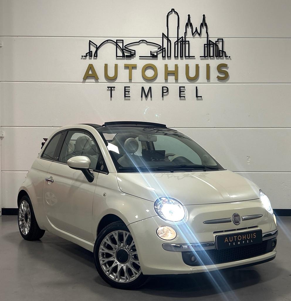 Fiat 500 C 1.2 Lounge Cabrio Carplay Airco Parkeersensoren L, Voorwielaandrijving, Euro 5, Gebruikt, 4 cilinders