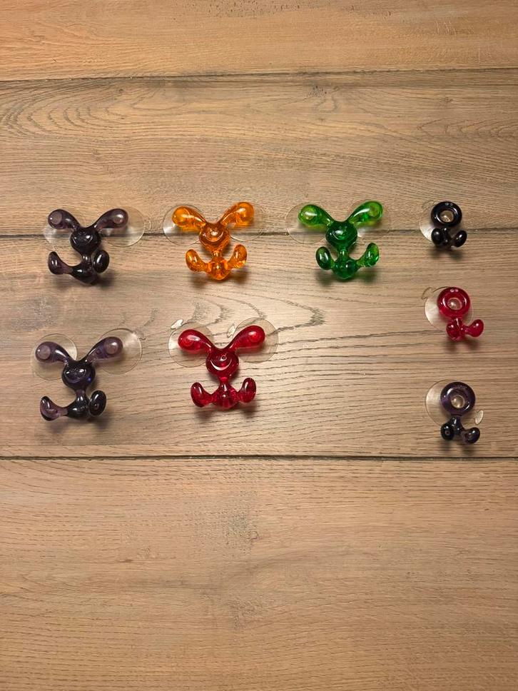 Koziol badkamerhaakjes en tandenborstelhouders (8 stuks), Huis en Inrichting, Badkamer | Badtextiel en Accessoires, Zo goed als nieuw